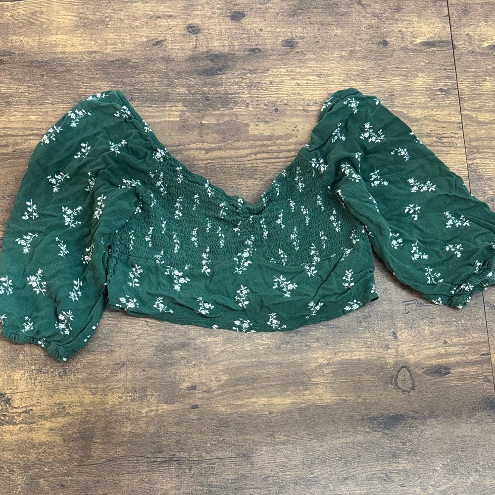 Floral Green Women's Top